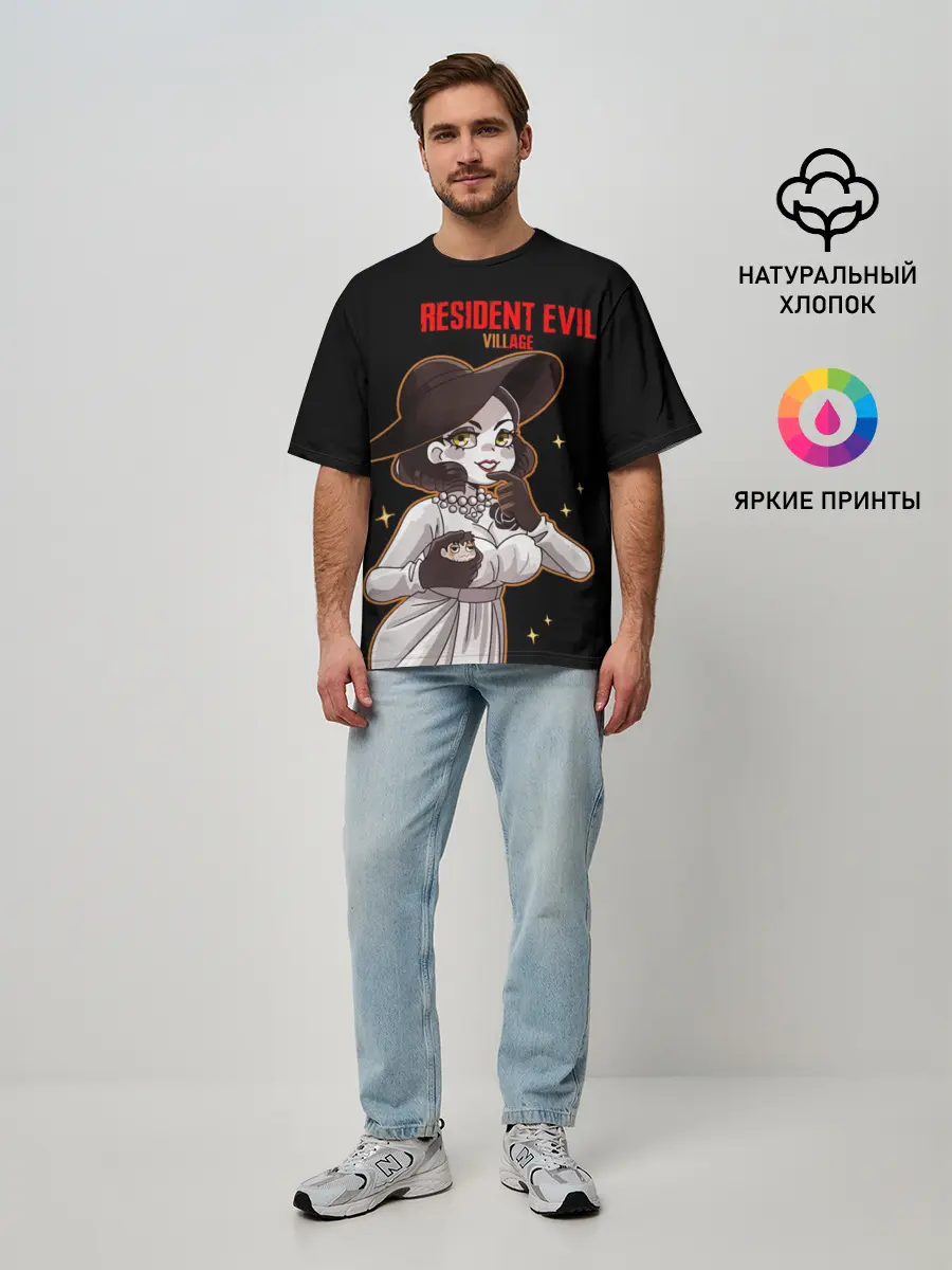 Мужская футболка оверсайз / Resident Evil Димитреску
