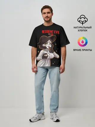Мужская футболка оверсайз / Resident Evil Димитреску