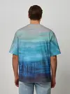 Мужская футболка оверсайз / Небесные потеки