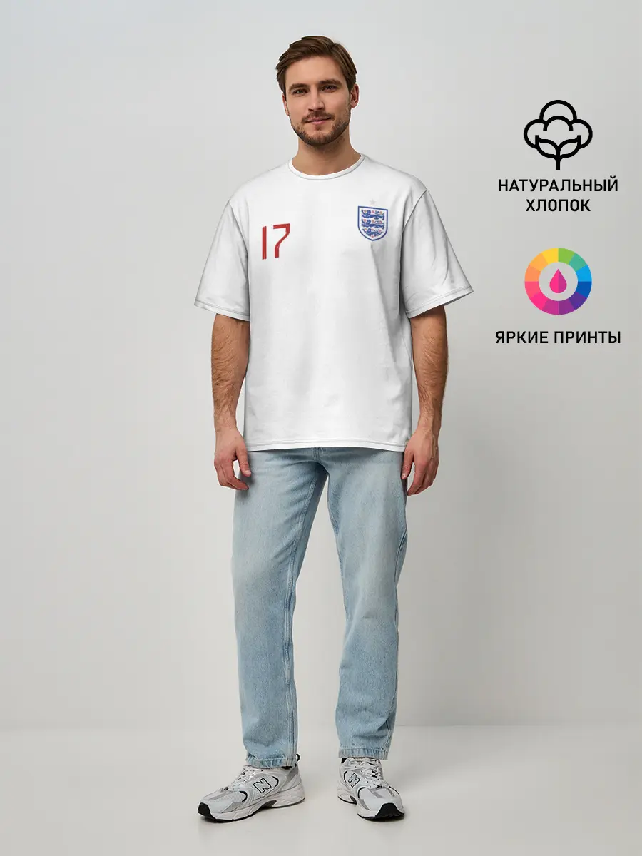 Мужская футболка оверсайз / Мейсон Маунт Англия