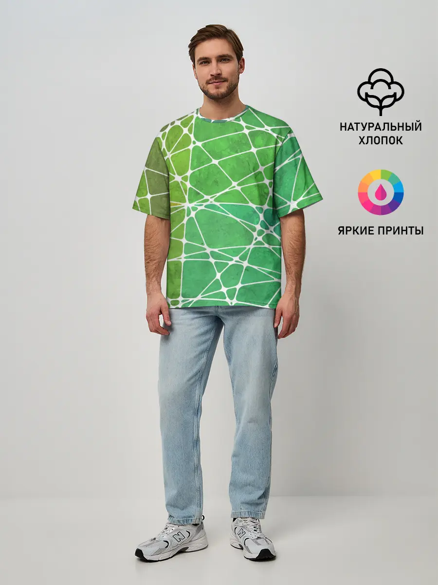 Мужская футболка оверсайз / Абстракция камень