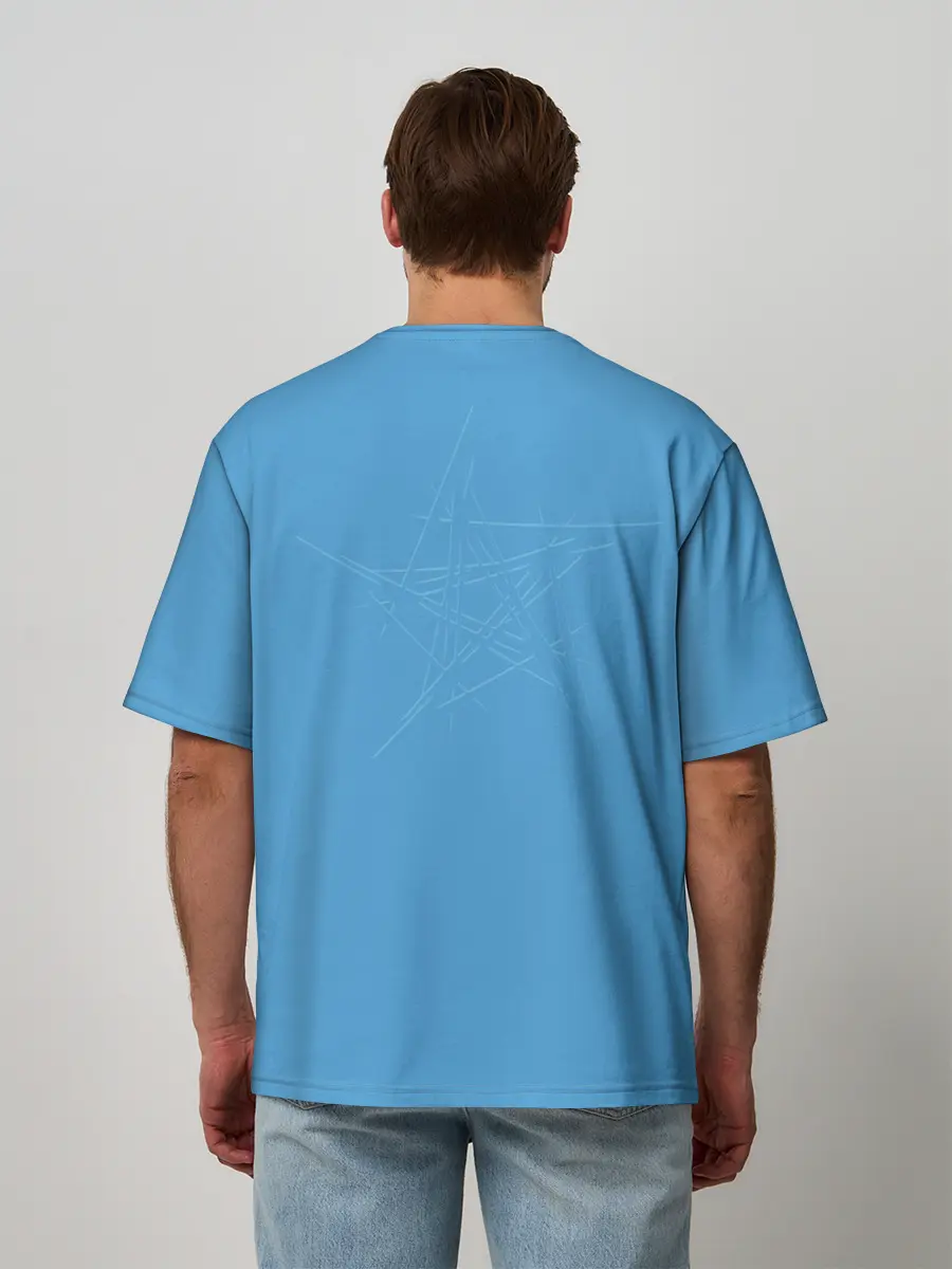 Мужская футболка оверсайз / Мишка с балалайкой