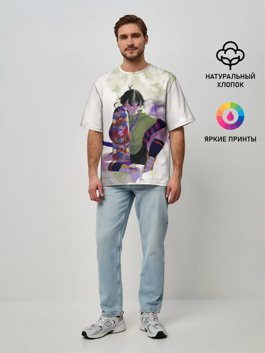 Мужская футболка оверсайз / SK8 the Infinity