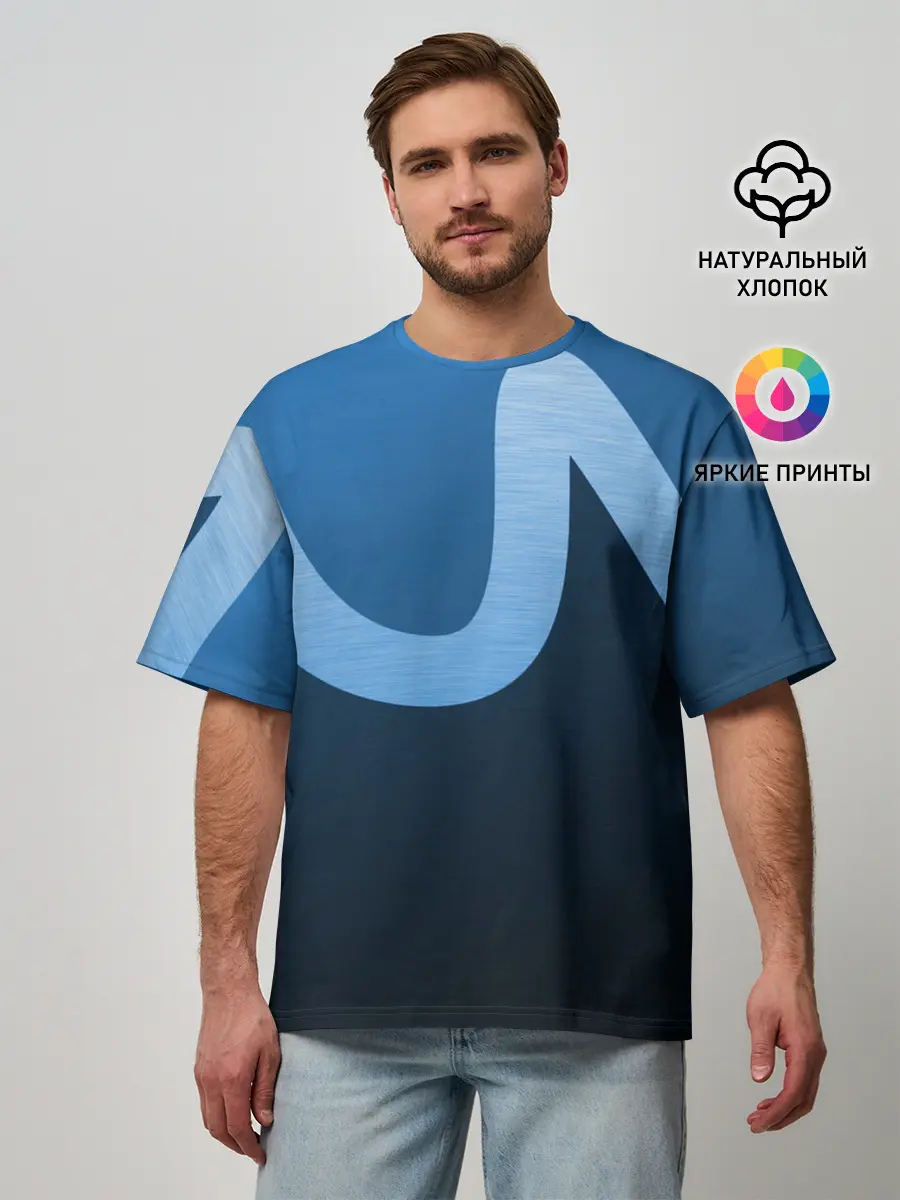 Мужская футболка оверсайз / WAVE