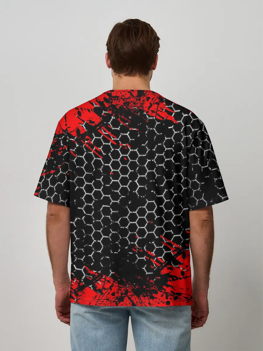 Мужская футболка оверсайз / Among Us Impostor Gun