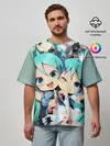 Мужская футболка оверсайз / Vocaloid