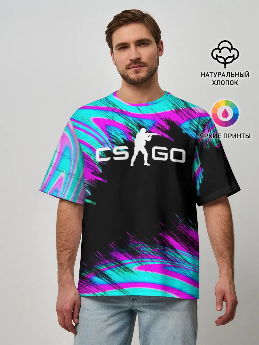 Мужская футболка оверсайз / CS GO