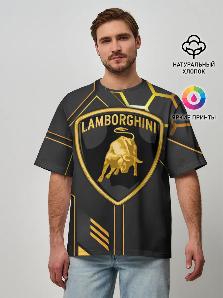 Мужская футболка оверсайз / Lamborghini