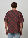 Мужская футболка оверсайз / Узор в клеточку