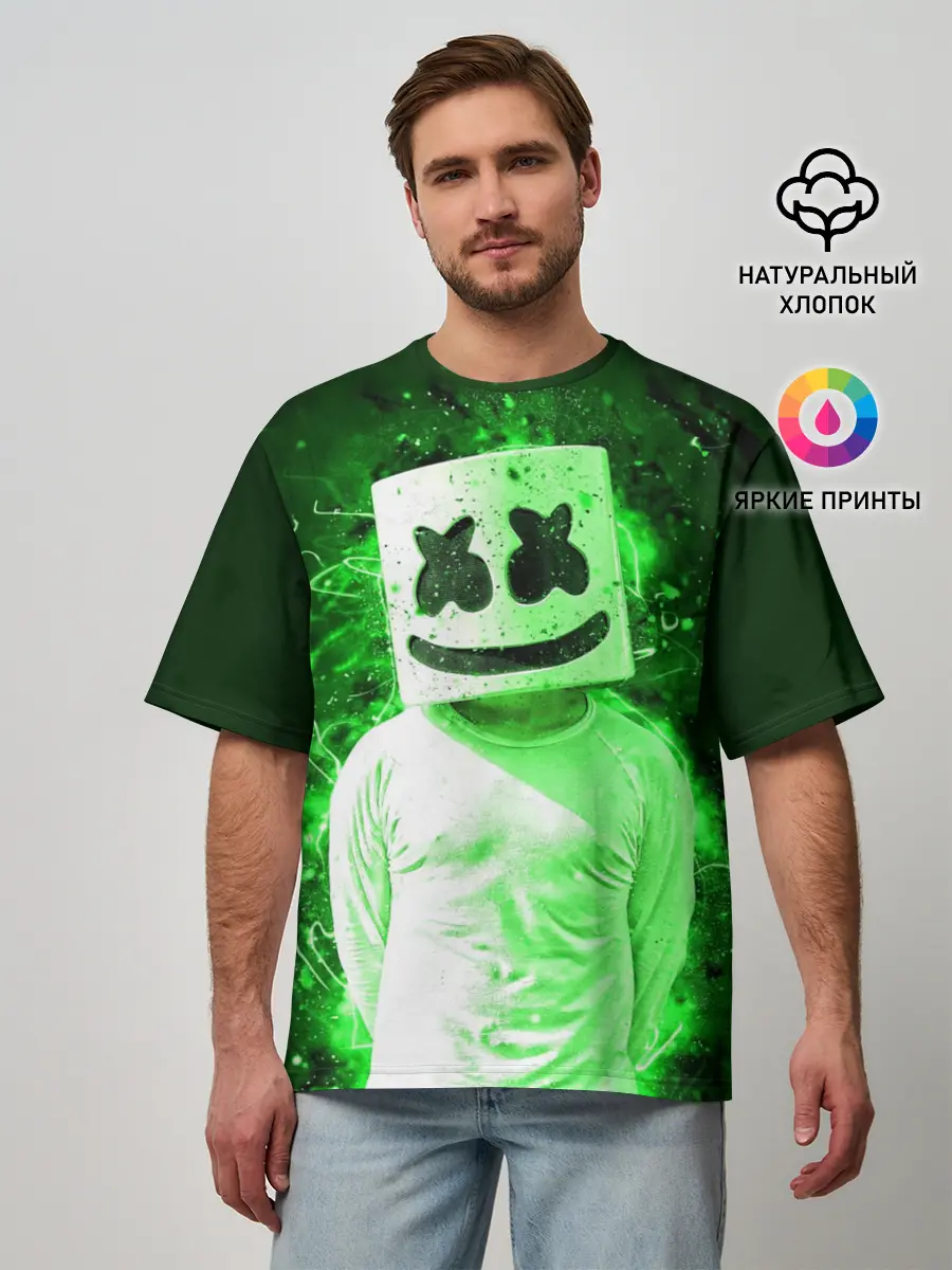 Мужская футболка оверсайз / MARSHMELLO