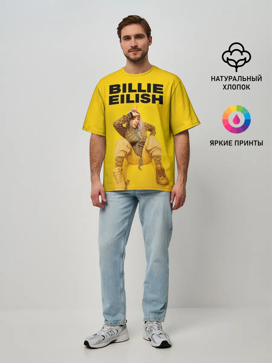 Мужская футболка оверсайз / Billie Eilish