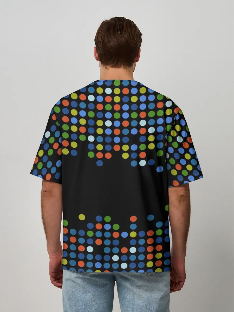 Мужская футболка оверсайз / Динозавр-игрок