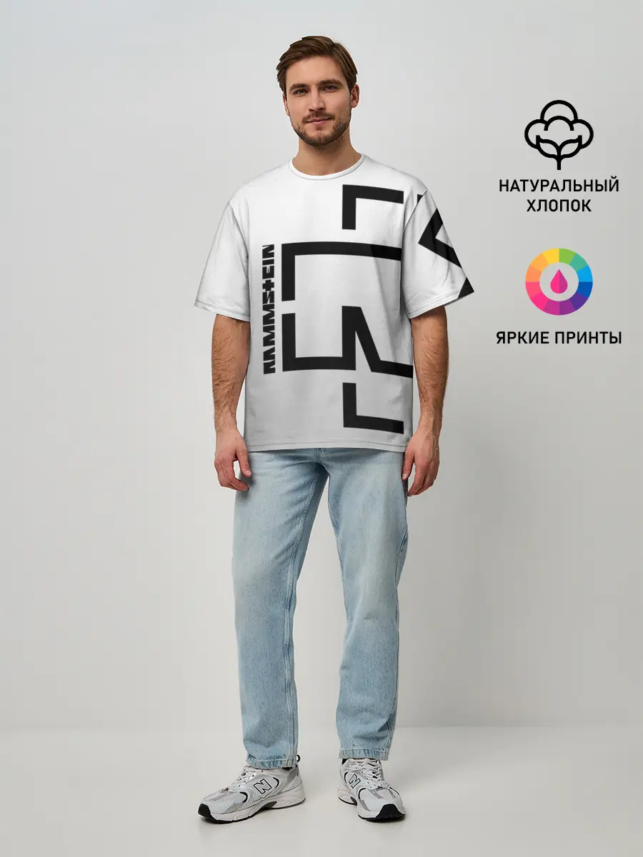 Мужская футболка оверсайз / RAMMSTEIN | РАМШТАЙН