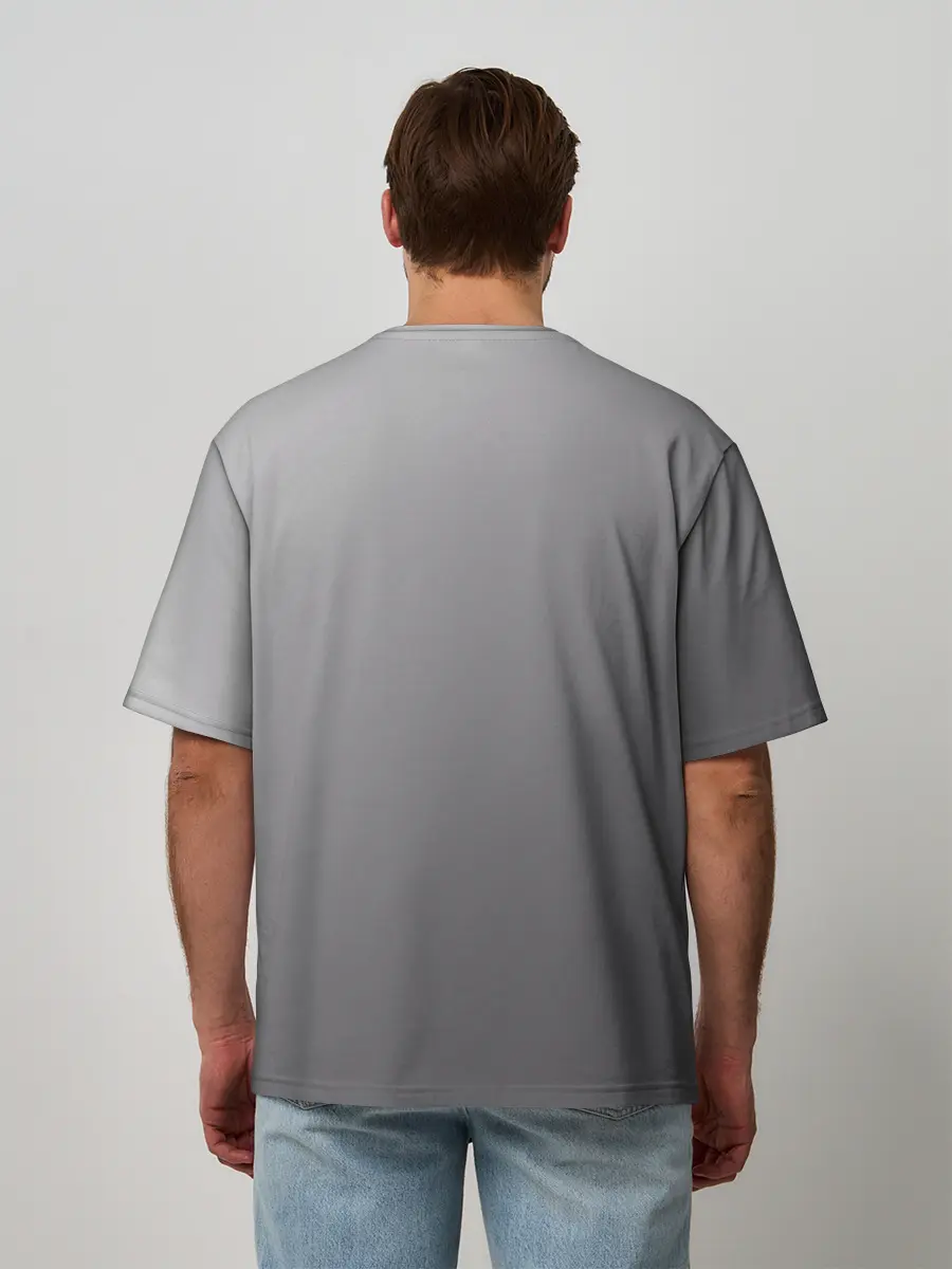 Мужская футболка оверсайз / Прокачай мозги