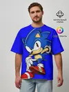 Мужская футболка оверсайз / SONIC