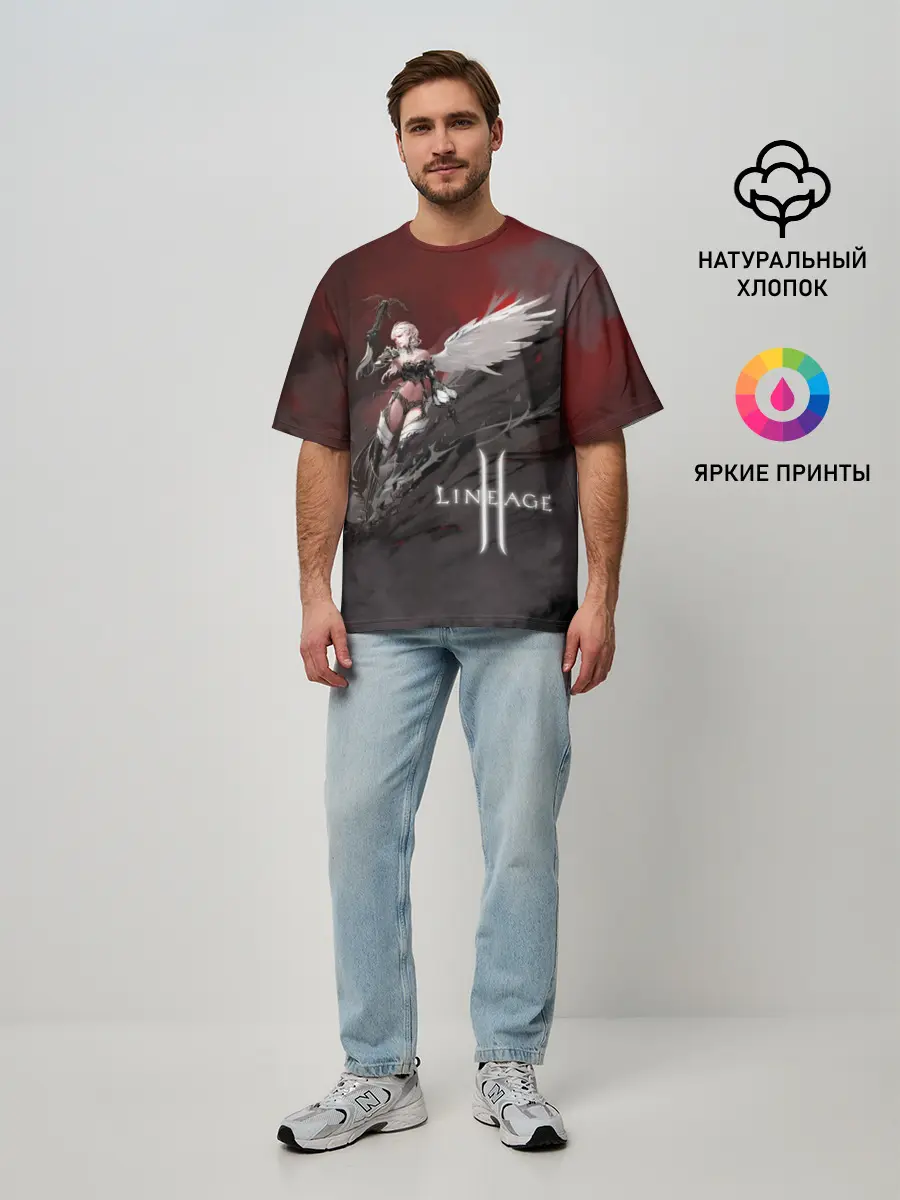 Мужская футболка оверсайз / Angel