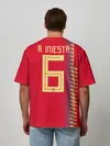 Мужская футболка оверсайз / Iniesta home WC 2018