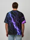 Мужская футболка оверсайз / НЕОНОВАЯ МОЛНИЯ / ГРОЗА