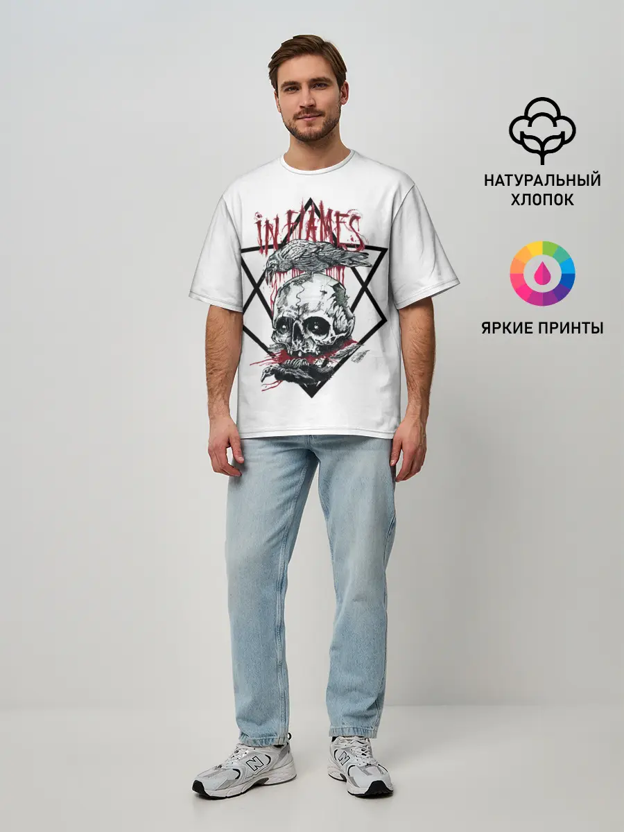 Мужская футболка оверсайз / In Flames
