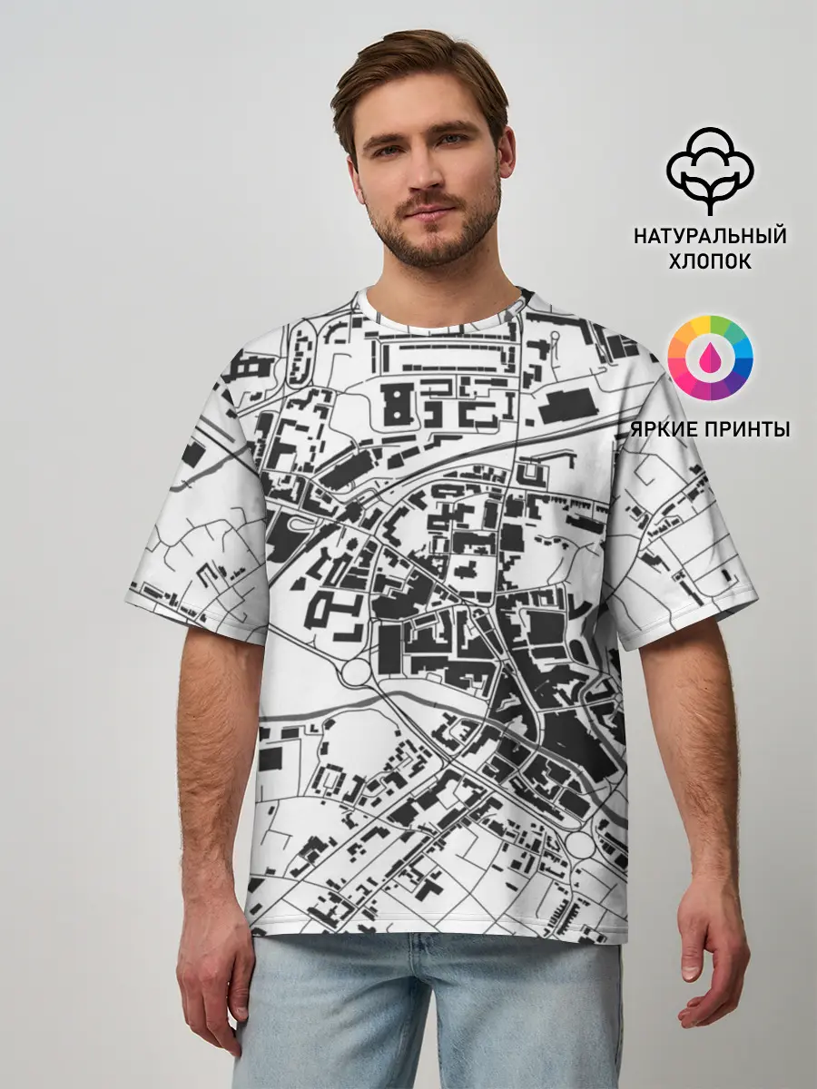 Мужская футболка оверсайз / генплан