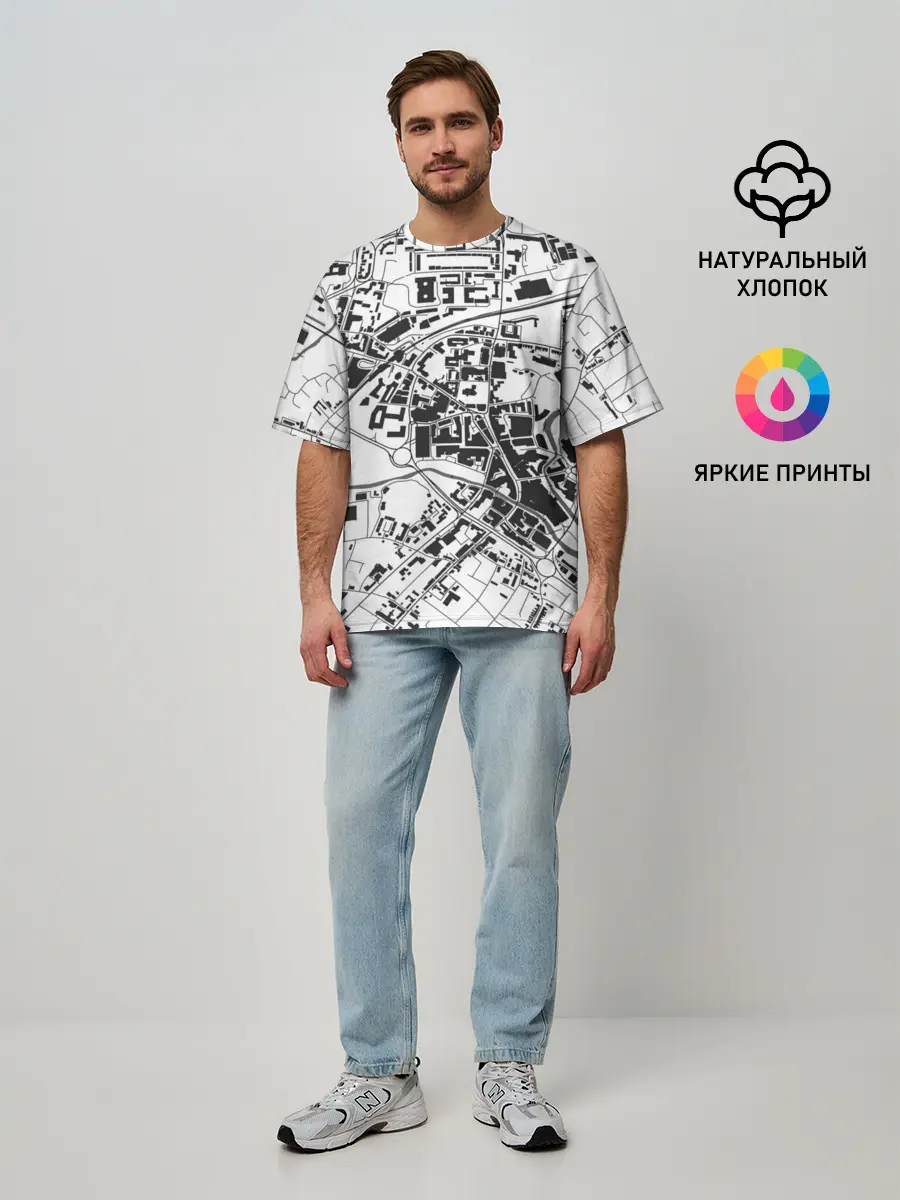 Мужская футболка оверсайз / генплан