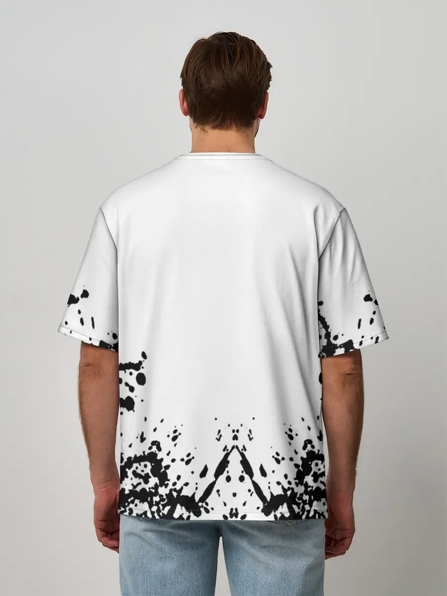 Мужская футболка оверсайз / Хвост Феи на белом