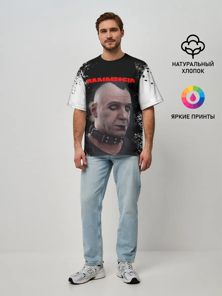 Мужская футболка оверсайз / RAMMSTEIN | РАМШТАЙН