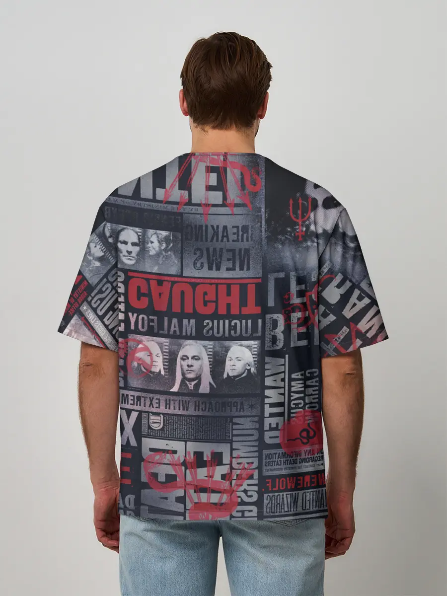 Мужская футболка оверсайз / Гарри Поттер