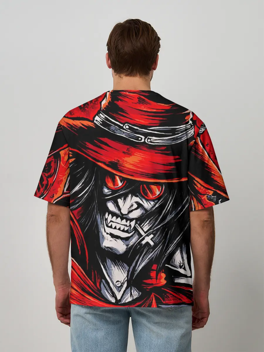 Мужская футболка оверсайз / ALUCARD IN RED