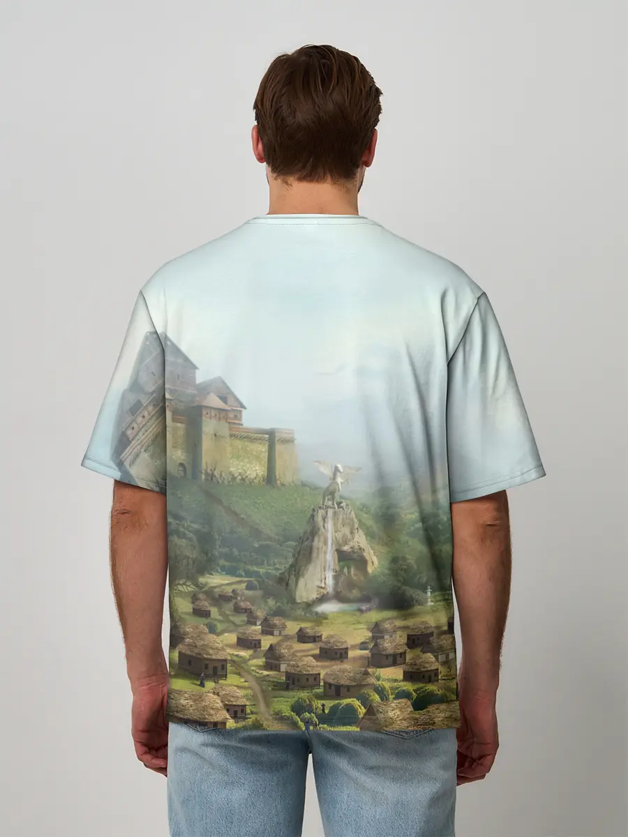 Мужская футболка оверсайз / Оплот | Heroes of Might and Magic 3