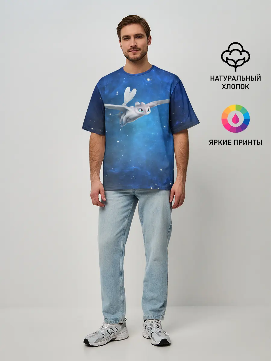 Мужская футболка оверсайз / Light Fury