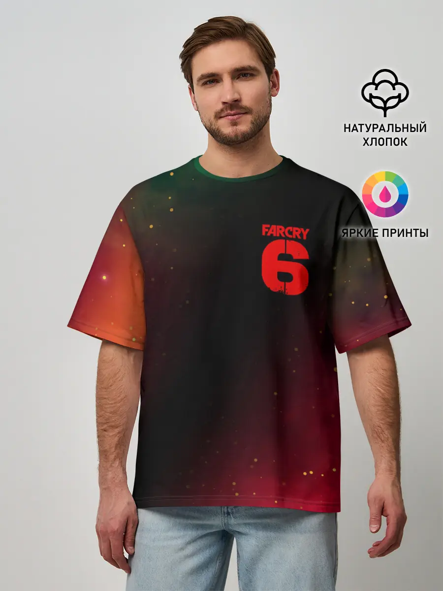Мужская футболка оверсайз / FAR CRY 6 / ФАР КРАЙ 6