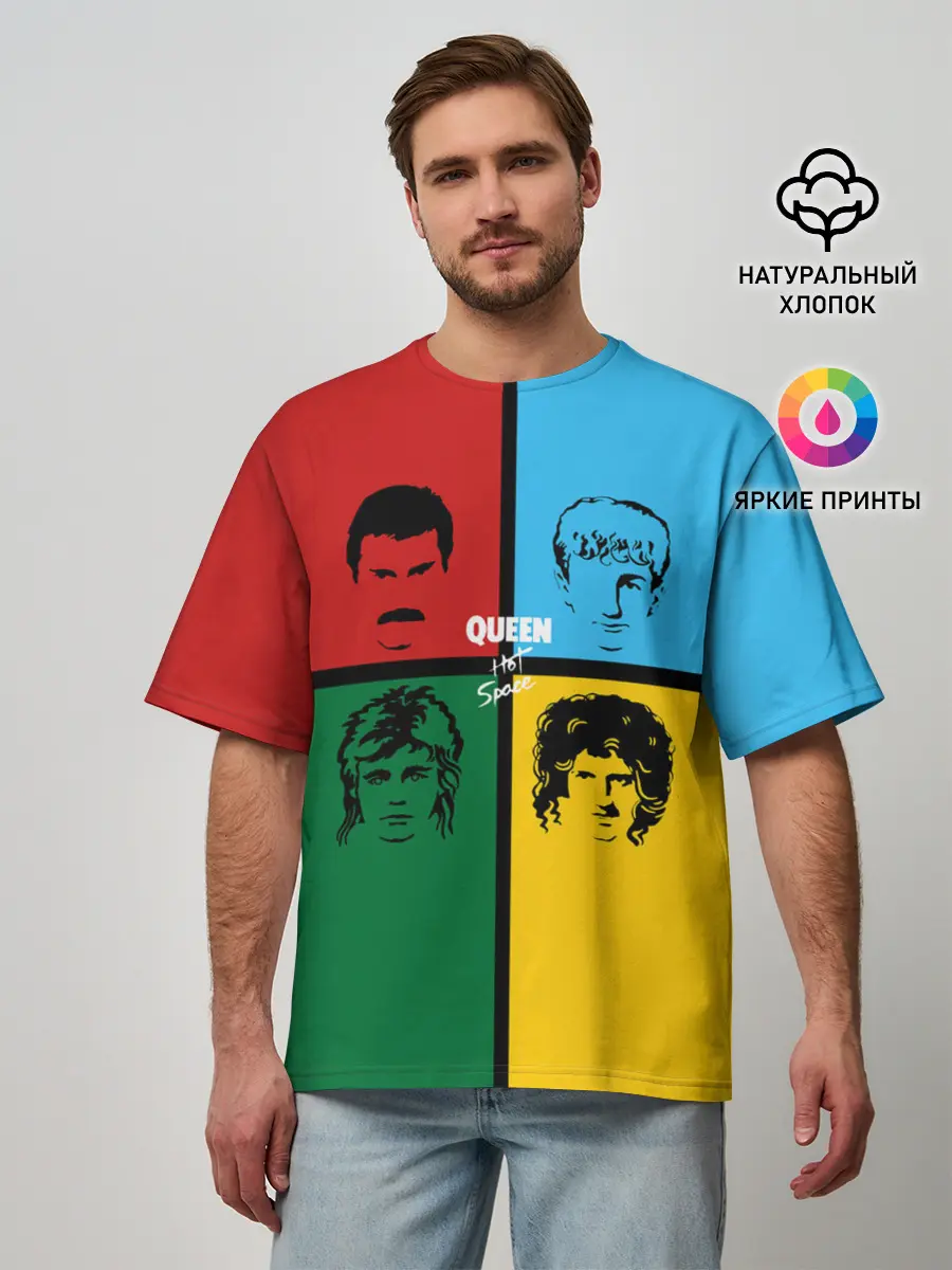 Мужская футболка оверсайз / Queen