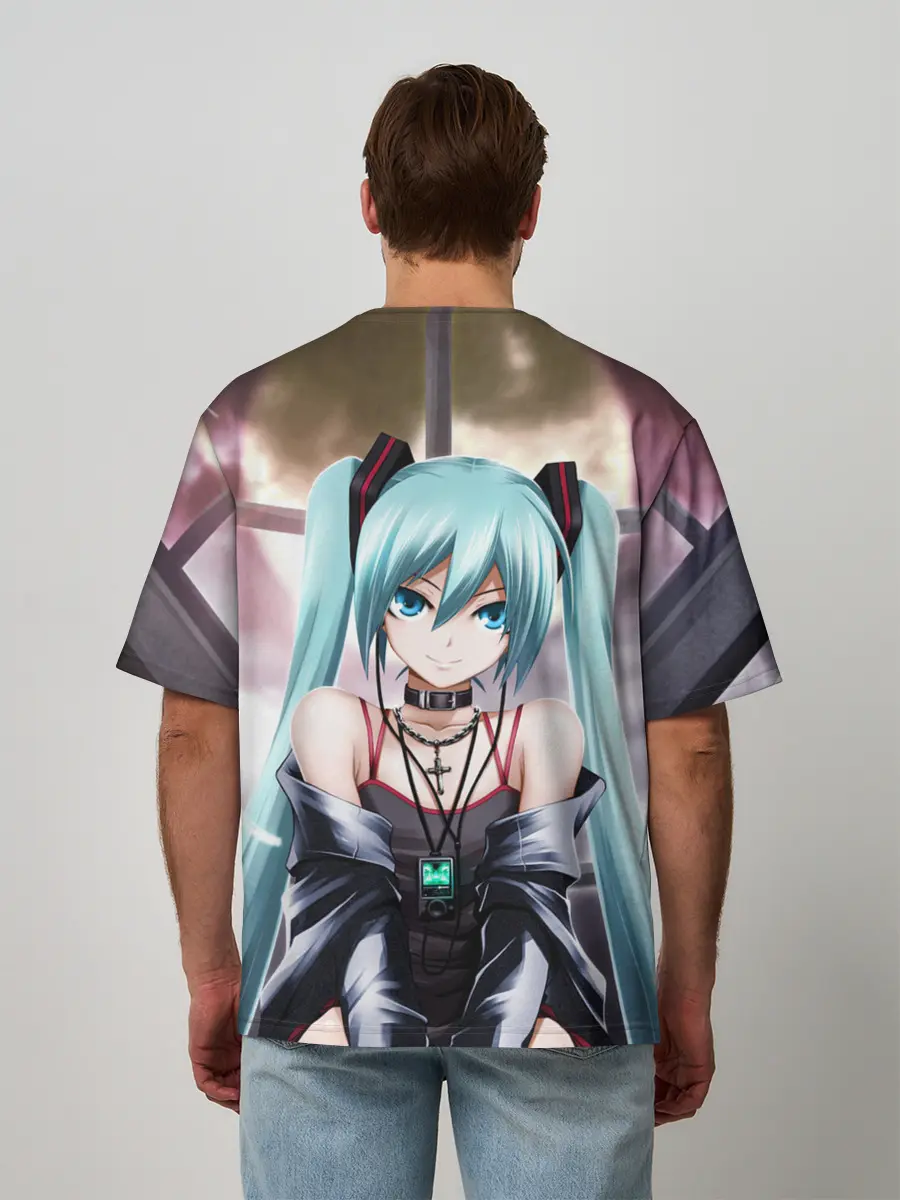 Мужская футболка оверсайз / Мику Хацунэ