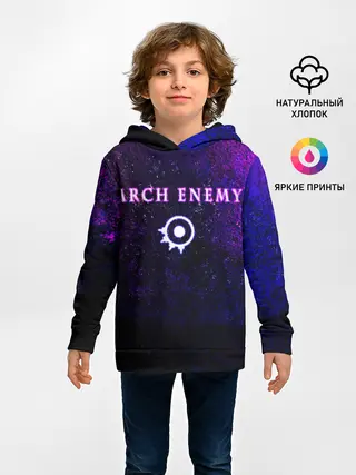 Детское худи / Arch Enemy. Neon logo