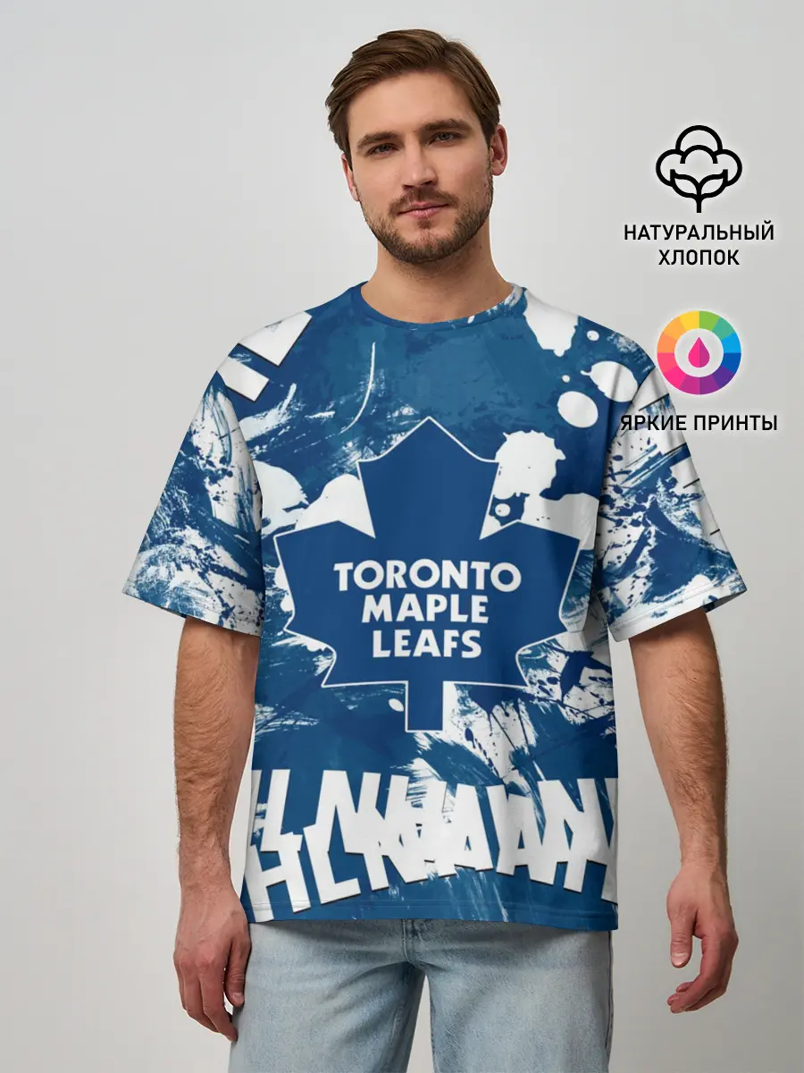 Мужская футболка оверсайз / Торонто Мейпл Лифс, Toronto Maple Leafs