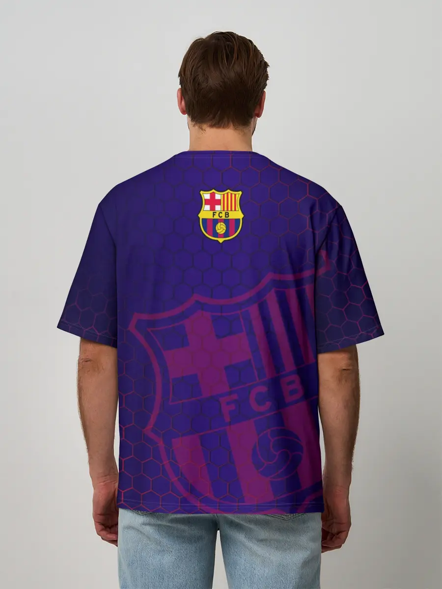 Мужская футболка оверсайз / Барселона