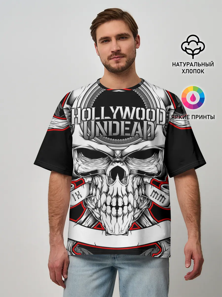 Мужская футболка оверсайз / Hollywood Undead