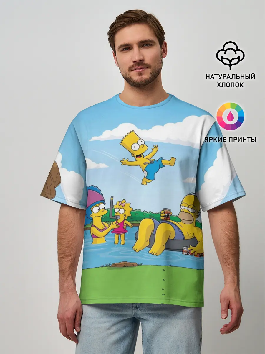 Мужская футболка оверсайз / The simpsons