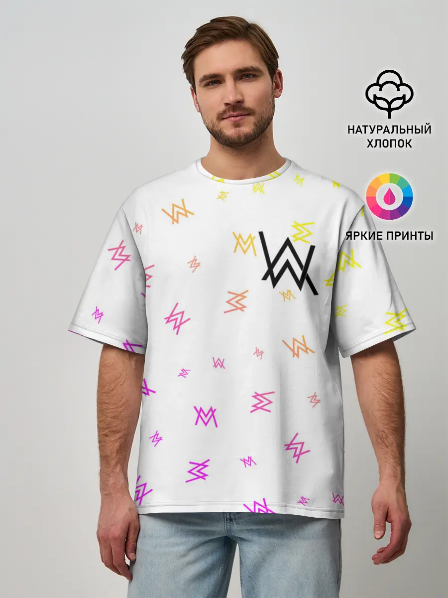 Мужская футболка оверсайз / ALAN WALKER / АЛАН УОКЕР