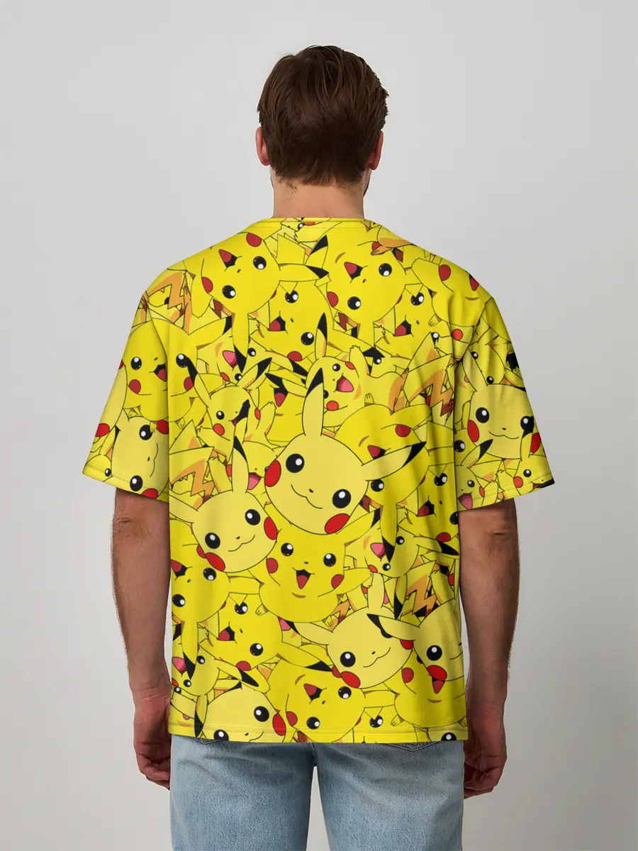 Мужская футболка оверсайз / ПИКАЧУ ПОКЕМОН PIKA PIKA