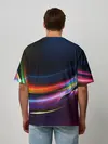 Мужская футболка оверсайз / NEON STRIPES