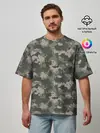 Мужская футболка оверсайз / Классический камуфляж