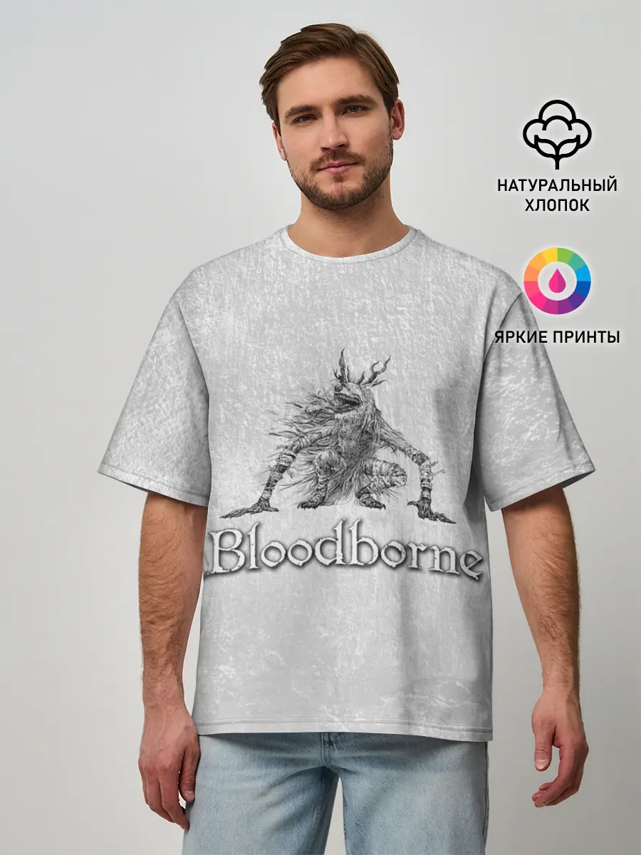 Мужская футболка оверсайз / Bloodborne