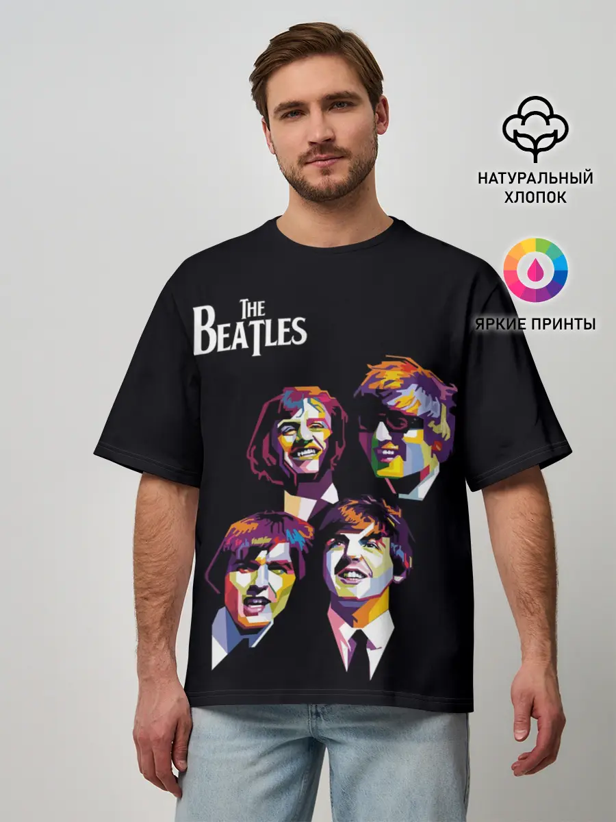 Мужская футболка оверсайз / The Beatles