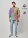 Мужская футболка оверсайз / Burlap Patchwork