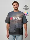 Мужская футболка оверсайз / Tinder Find Love | Тиндер