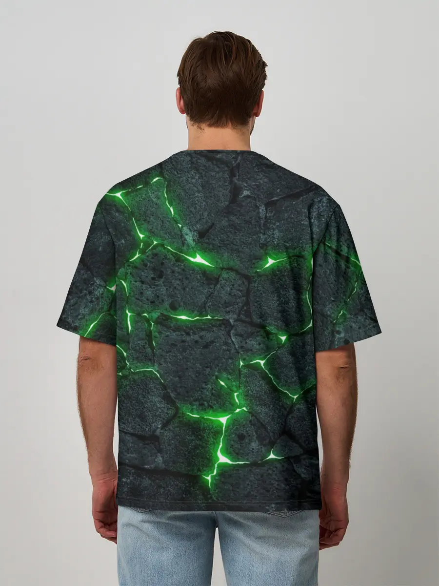 Мужская футболка оверсайз / ЗЕЛЁНОЕ ИЗЛУЧЕНИЕ