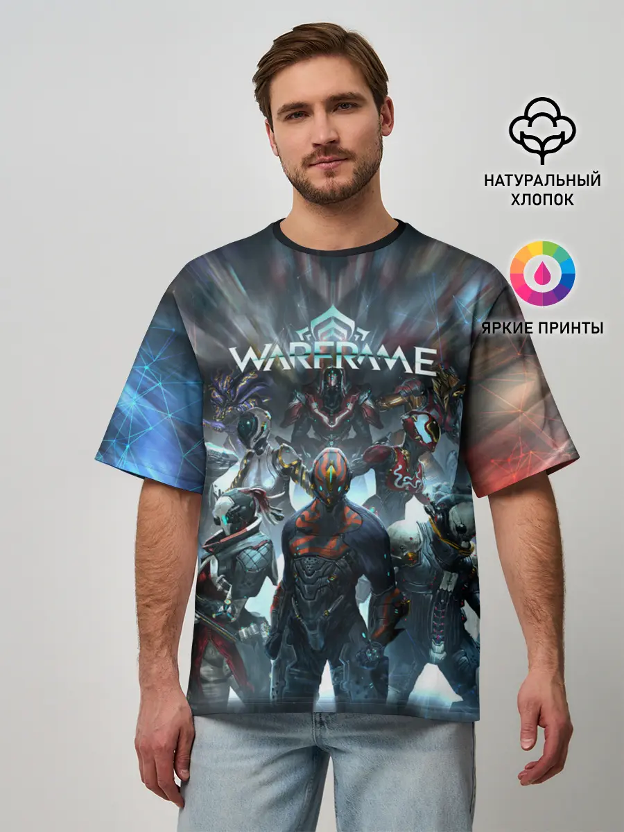 Мужская футболка оверсайз / WARFRAME | ВАРФРЕЙМ