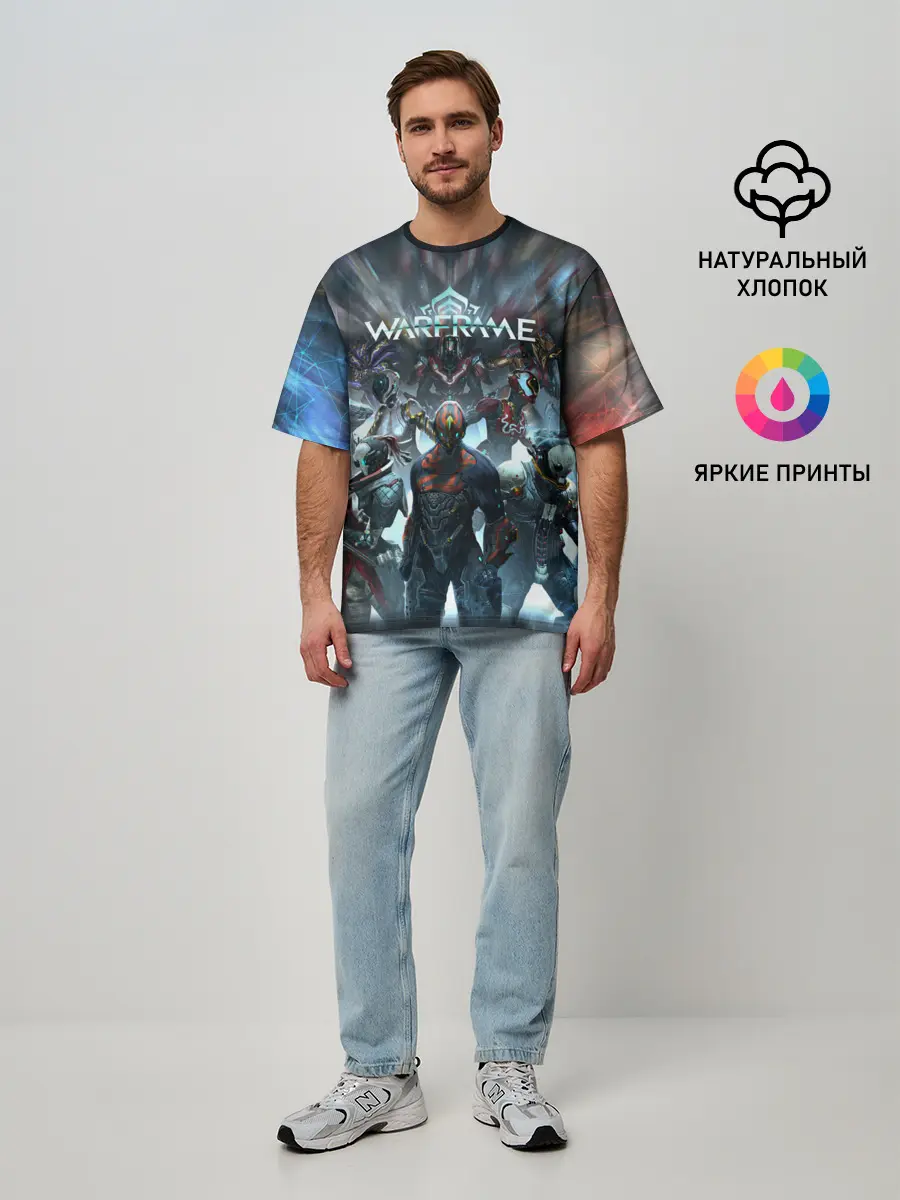 Мужская футболка оверсайз / WARFRAME | ВАРФРЕЙМ